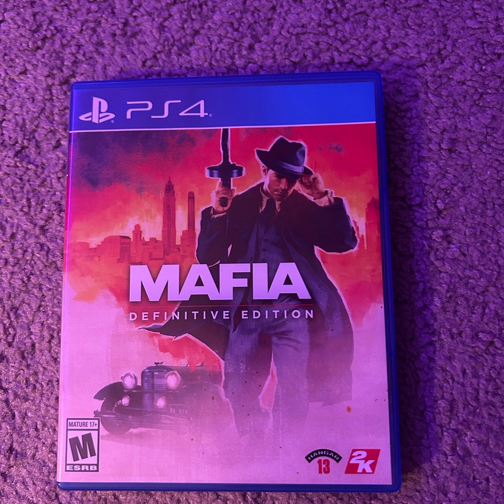 Sony PS4 Game - Mafia Definitive Edition in Blue and Red